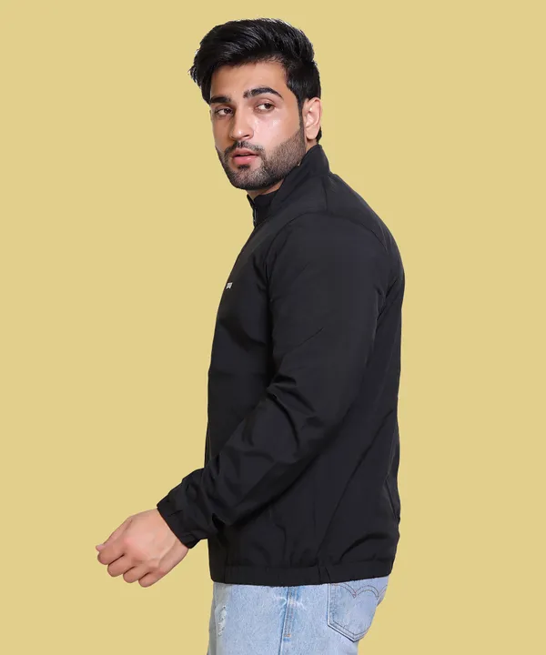 Black_Nylon_Zipper_Wind_Cheater_For_Men