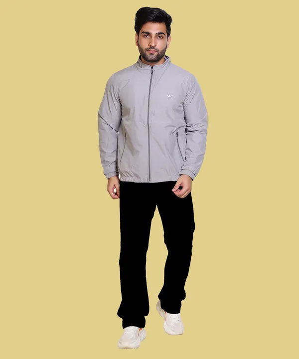 Grey_Nylon_Zipper_Wind_Cheater_For_Men