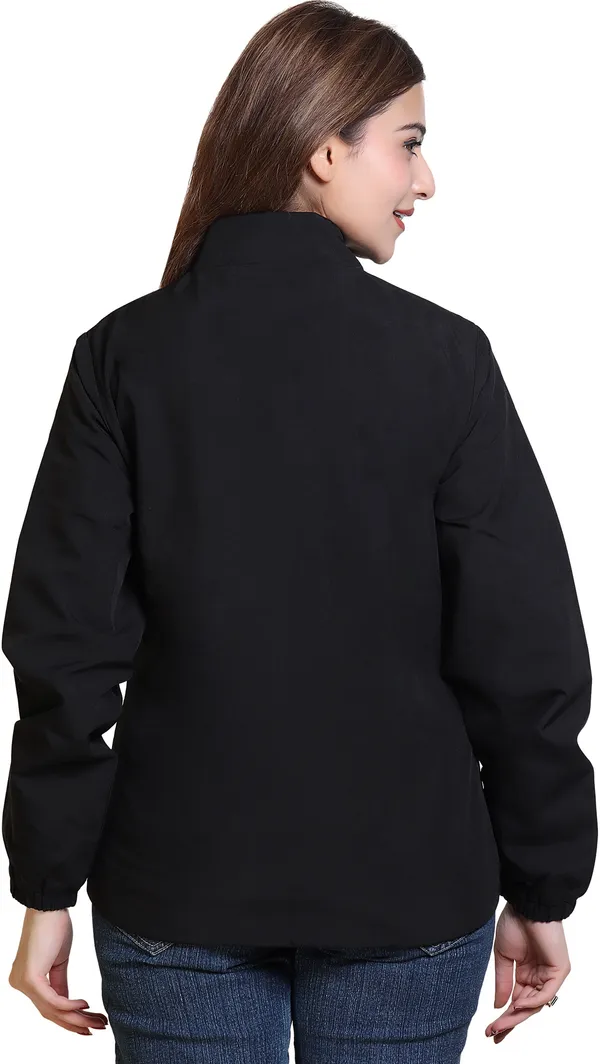 Black_Nylon_Zipper_Wind_Cheater_For_Women