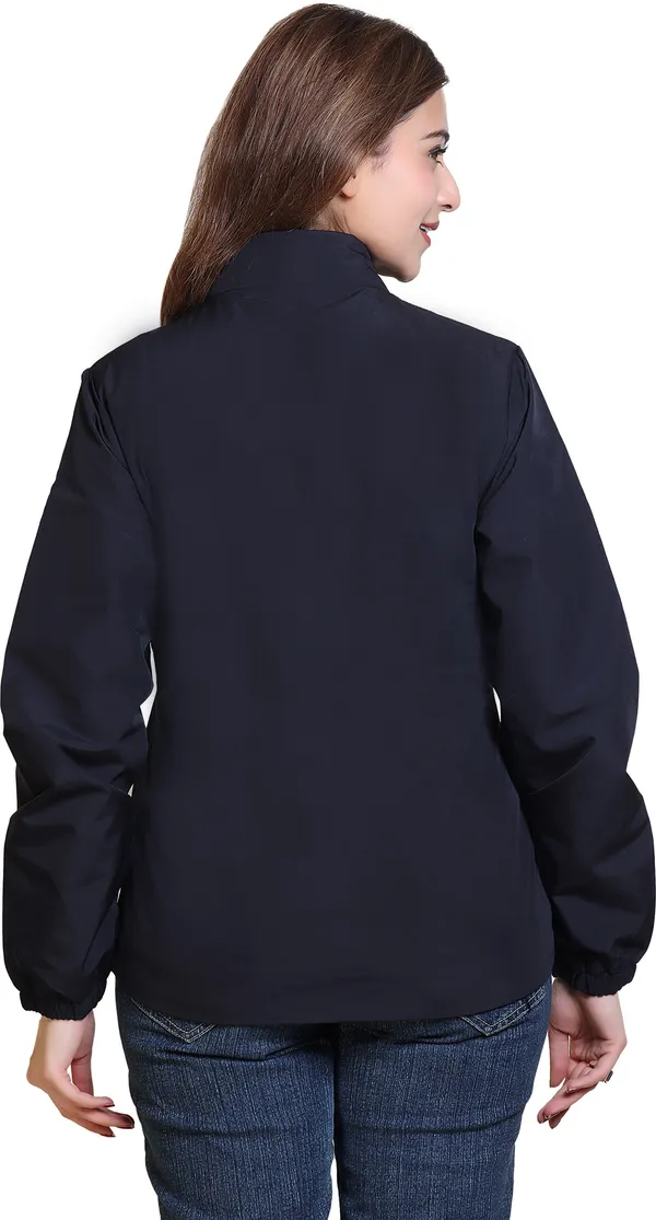 Dark_Blue_Nylon_Zipper_Wind_Cheater_For_Women