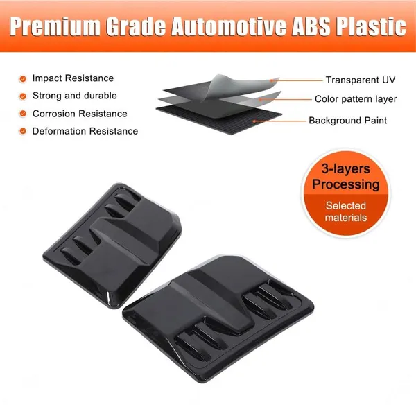 2-Pack_Black_Air_Flow_Vent_Hood_Trim_–_HD-2411_Stylish_Fender_Decorative_Aero_Accessory_–_Universal_Fit_for_All_Cars