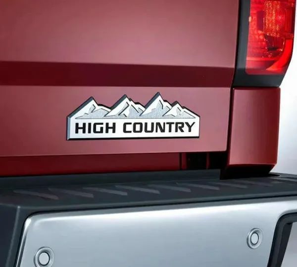 3D_High_Country_Emblem_Logo_Badge_–_Zinc_Alloy_Car_Side_Fender_&_Rear_Trunk_Decal_(Silver_&_Black)