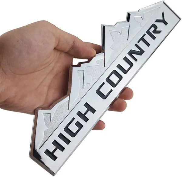 3D_High_Country_Emblem_Logo_Badge_–_Zinc_Alloy_Car_Side_Fender_&_Rear_Trunk_Decal_(Silver_&_Black)
