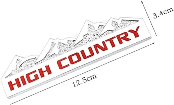 3D_High_Country_Emblem_Logo_Badge_–_Zinc_Alloy_Car_Side_Fender_&_Rear_Trunk_Decal_(Silver_&_Red)