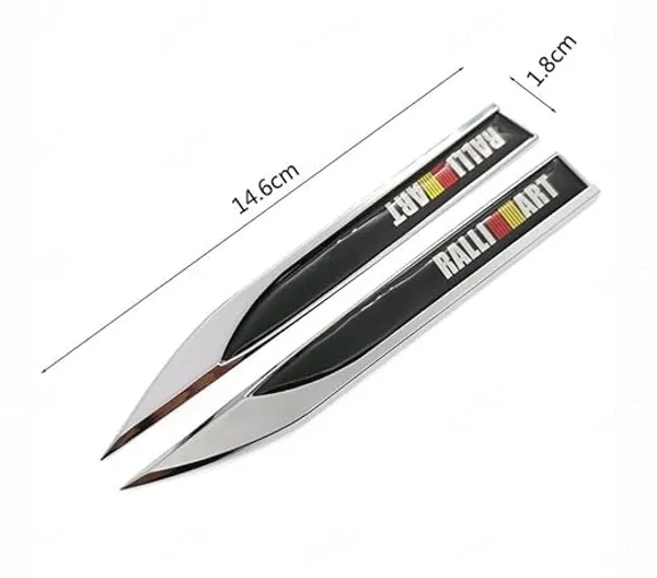 3D_Ralliart_Zinc_Alloy_Knife_Emblem_Badge_–_Silver_&_Black_Sporty_Car_Badge_for_Side_Fender_&_Trunk_(Universal_Fit)
