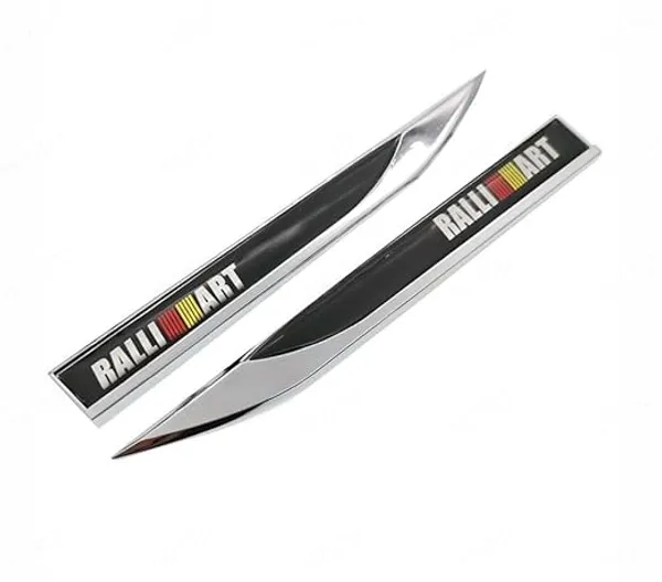3D_Ralliart_Zinc_Alloy_Knife_Emblem_Badge_–_Silver_&_Black_Sporty_Car_Badge_for_Side_Fender_&_Trunk_(Universal_Fit)