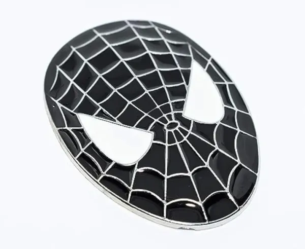 3D_Spider-Man_Emblem_–_Premium_Zinc_Alloy_Car_Badge_(Silver_&_Black)_for_Side,_Fender,_or_Trunk
