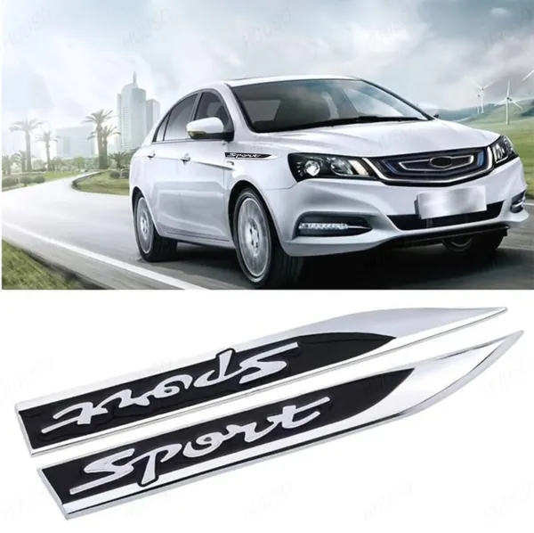 3D_Sports_Zinc_Alloy_Knife_Emblem_Badge_–_Silver_&_Black_Sporty_Car_Badge_for_Side_Fender_&_Trunk_(Universal_Fit)