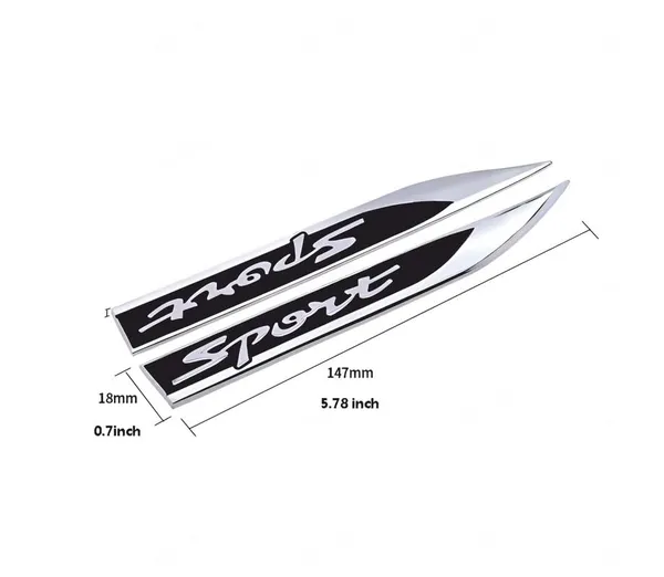 3D_Sports_Zinc_Alloy_Knife_Emblem_Badge_–_Silver_&_Black_Sporty_Car_Badge_for_Side_Fender_&_Trunk_(Universal_Fit)