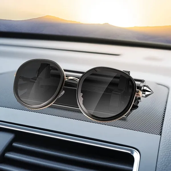 4-in-1_Multi-Utility_Silver_Car_Phone_Holder_with_Number_Display,_Sunglass_Slot_&_Glass_Breaker