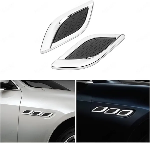 2-Pack_HD-716_Car_Vent_Fender_Trim_–_Chrome_&_Black_Aero_Styling_Stickers,_Universal_Exterior_Decorative_Kit_for_All_Cars
