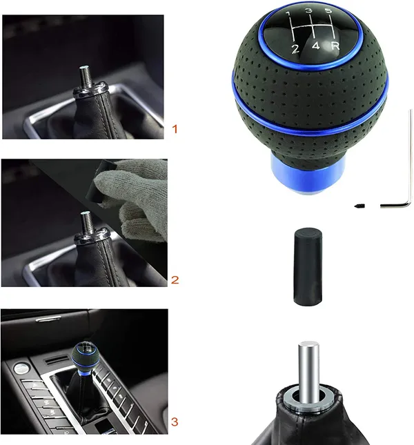 Gear_Shift_Knob_For_Manual_Transmission_Momo_Silicone_Blue_,_Smooth_Shifts,_High_Comfort_Gear_Lever_Shifter_Knob_With_Installation_Kit