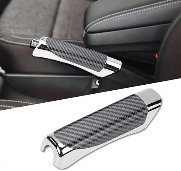 Abs_Electroplated_Carbon_Fiber_Car_Handbrake_Grip_With_Compact_&_Anti-Slip_Design_Compatible_With_All_Cars_&_Suv'S