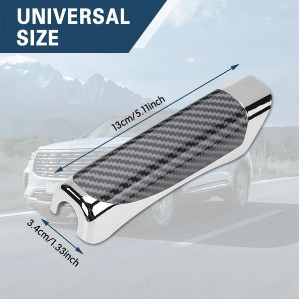Abs_Electroplated_Carbon_Fiber_Car_Handbrake_Grip_With_Compact_&_Anti-Slip_Design_Compatible_With_All_Cars_&_Suv'S