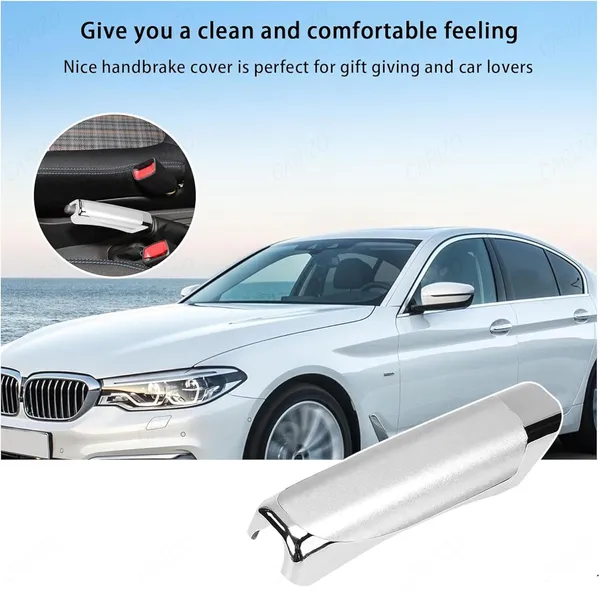 Abs_Electroplated_Silver_Car_Handbrake_Grip_With_Compact_&_Anti-Slip_Design_Compatible_With_All_Cars_&_Suv'S