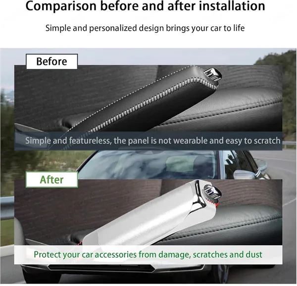 Abs_Electroplated_Silver_Car_Handbrake_Grip_With_Compact_&_Anti-Slip_Design_Compatible_With_All_Cars_&_Suv'S