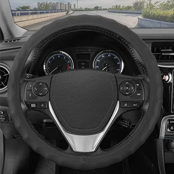 Black_Microfiber_Leather_Steering_Wheel_Cover_–_Breathable,_Anti-Slip,_Finger_Grip_Design,_Odor-Free_Comfort