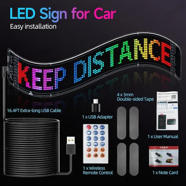 Bluetooth_LED_Sign_Board_–_Custom_RGB_Text_&_Animations,_64x20_Pixel,_Flexible_Display_for_Car_Windshield_(13.7x4”)