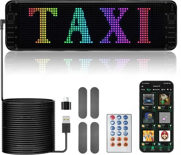 Bluetooth_LED_Sign_Board_–_Custom_RGB_Text_&_Animations,_64x20_Pixel,_Flexible_Display_for_Car_Windshield_(13.7x4”)