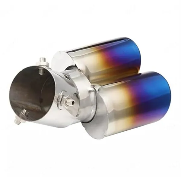 Burnt_Blue_Dual_Exhaust_Muffler_Tip,_60mm_Inlet_–_High-Performance_Stainless_Steel_Upgrade_(TF-6363-I),_Compatible_with_All_Cars