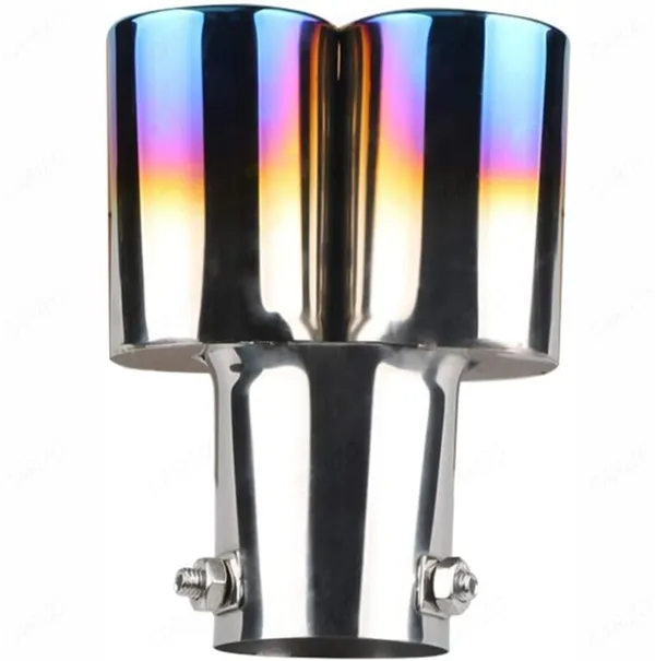 Burnt_Blue_Dual_Exhaust_Muffler_Tip,_60mm_Inlet_–_High-Performance_Stainless_Steel_Upgrade_(TF-6364),_Compatible_with_All_Cars