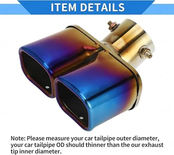 Burnt_Blue_Dual_Exhaust_Muffler_Tip,_60mm_Inlet_–_High-Performance_Stainless_Steel_Upgrade_(TF-6786),_Compatible_with_All_Cars