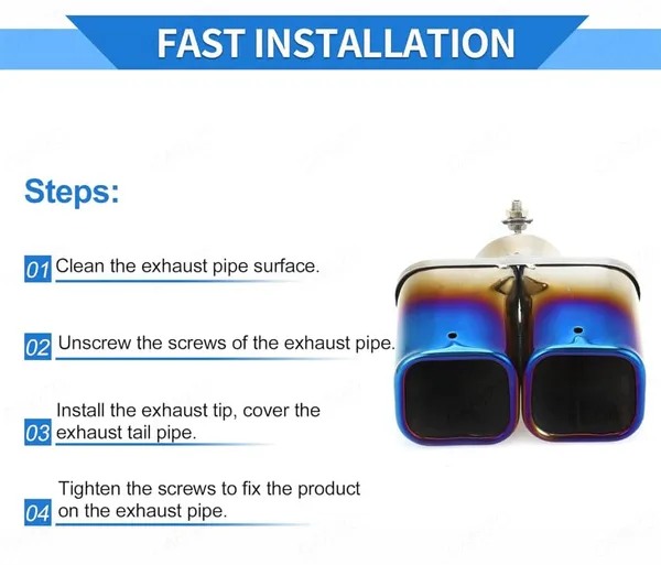 Burnt_Blue_Dual_Exhaust_Muffler_Tip,_60mm_Inlet_–_High-Performance_Stainless_Steel_Upgrade_(TF-6786),_Compatible_with_All_Cars