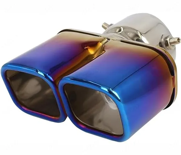 Burnt_Blue_Dual_Exhaust_Muffler_Tip,_60mm_Inlet_–_High-Performance_Stainless_Steel_Upgrade_(TF-6788),_Compatible_with_All_Cars