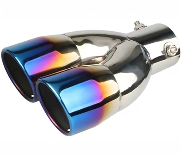 Burnt_Blue_Dual_Exhaust_Muffler_Tip,_60mm_Inlet_–_High-Performance_Stainless_Steel_Upgrade_(TF-7678-A),_Compatible_with_All_Cars