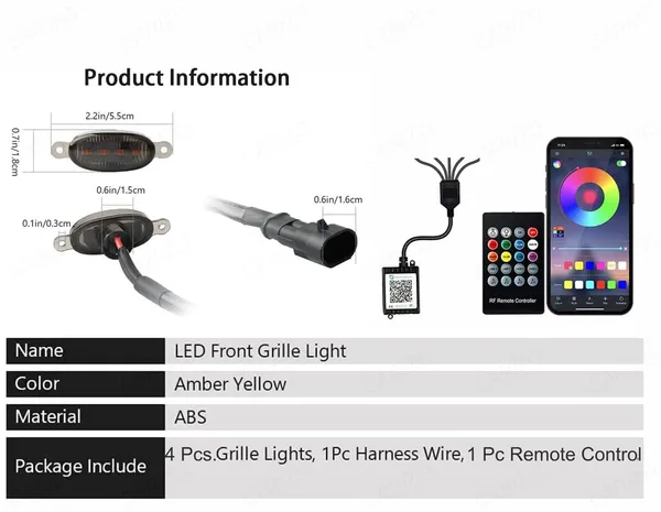 Led_Light_Auto_Front_Grille_Lights_For_Decoration_Pack_Of_4,_Smoke_Shell_Rgb_Light_With_Remote_&_App_Control_Compatible_With_All_Cars,_Suvs_&_Jeeps