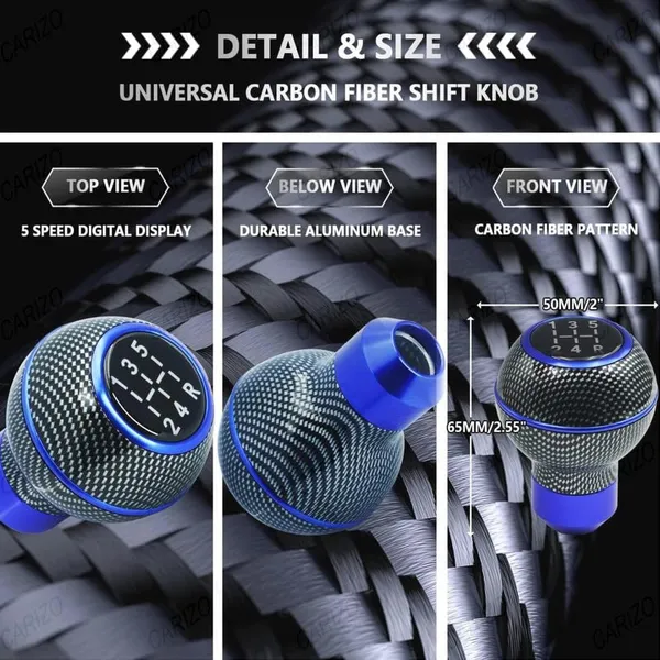 Car_Gear_Shift_Knob_5_Speed_Manual_–_Carbon_Blue_Pattern,_Sporty_&_Stylish_Design