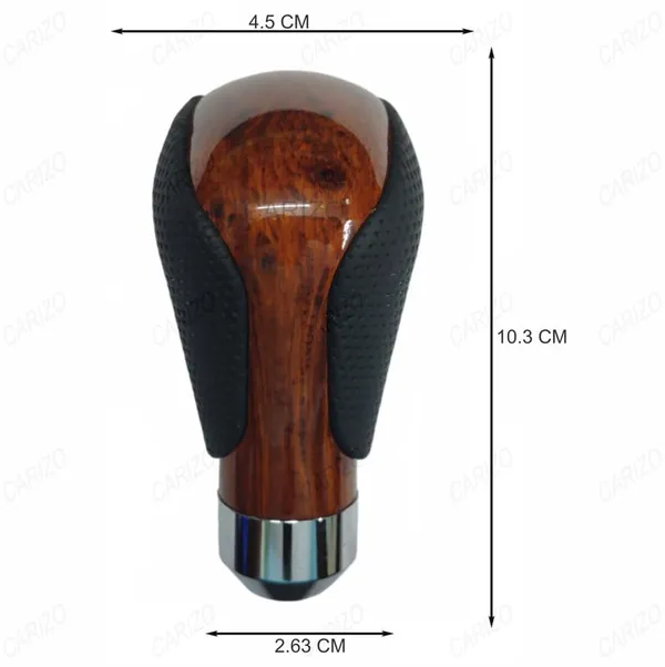 Car_5_Speed_Manual_And_Automatic_Gear_Shift_Knob,_Wooden_Leather_Coat,_Installation_Kit_Included