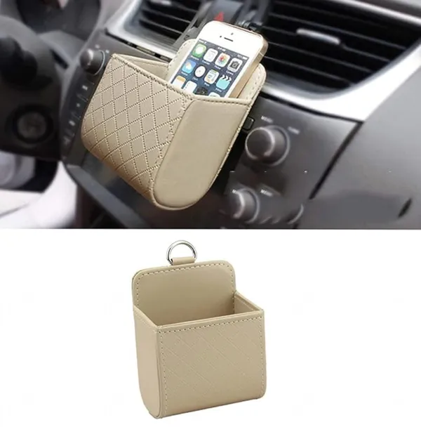 Car_Air_Vent_Storage_Organizer_–_PU_Leather_Holder_for_Sunglasses,_Cards_&_Essentials_|_Fits_All_Vehicles_(Beige)