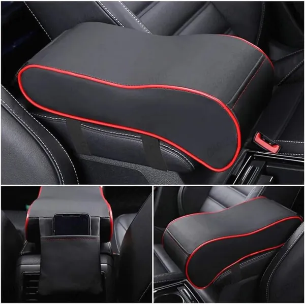 Car_Armrest_Cushion,_Memory_Foam_Car_Black_With_Red_Piping_Armrest_Console_Pillow_Compatible_With_All_Cars