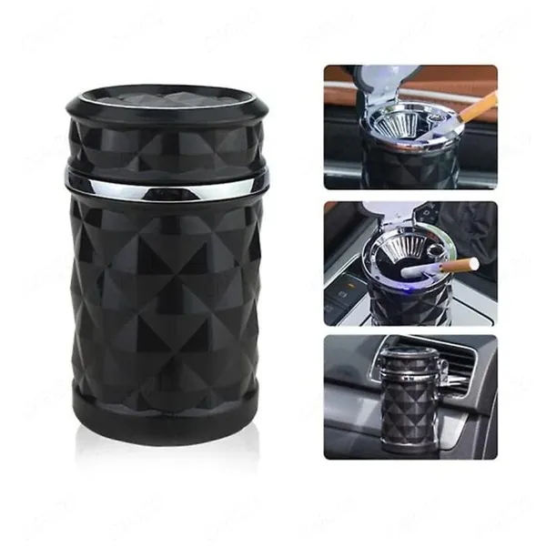 Car_Ashtray_With_Lid,_Smell_Proof_And_Portable_Diamond_Black_Ashtray,_Smokeless_Ciqarette_Ashtray_Cup_Holder,_Auto_Dustbin_Trash_Compatible_With_All_Cars