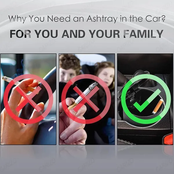 Car_Ashtray_With_Led_Light,_Black_Portable_Design,_Lid_And_Cup_Holder_Compatible,_Smell_Proof,_Fireproof,_Detachable