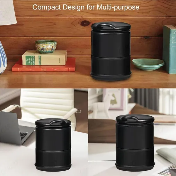 Car_Ashtray_With_Led_Light,_Black_Portable_Design,_Lid_And_Cup_Holder_Compatible,_Smell_Proof,_Fireproof,_Detachable
