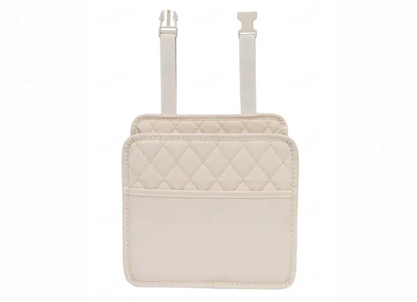 Car_Back_Seat_Pocket,_Beige_Multi-Functional_Storage_Bag,_Trash_Can,_Waterproof,_Stain_Resistant,_Convenient_Goods,_Space_Saving_Compatible_With_All_Cars