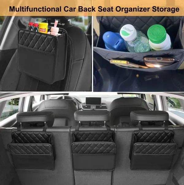 Car_Back_Seat_Pocket,_Black_Multi-Functional_Storage_Bag,_Trash_Can,_Waterproof,_Stain_Resistant,_Convenient_Goods,_Space_Saving_Compatible_With_All_Cars