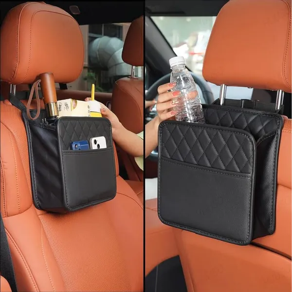 Car_Back_Seat_Pocket,_Black_Multi-Functional_Storage_Bag,_Trash_Can,_Waterproof,_Stain_Resistant,_Convenient_Goods,_Space_Saving_Compatible_With_All_Cars