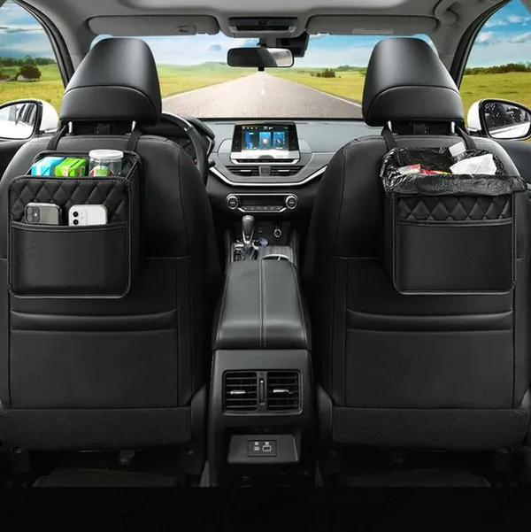 Car_Back_Seat_Pocket,_Black_Multi-Functional_Storage_Bag,_Trash_Can,_Waterproof,_Stain_Resistant,_Convenient_Goods,_Space_Saving_Compatible_With_All_Cars