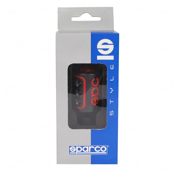 Gear_Shift_Knob_For_Manual_And_Automatic_Transmission,_Metal_Alloy,_Sparco_Spc_Black_Red,_Premium_Design,_Installation_Kit_Included