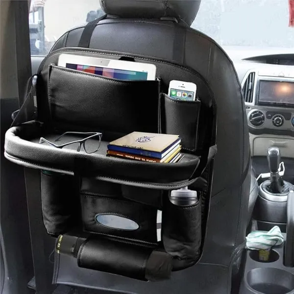 Car_Leather_Back_Seat_Organizer_With_Foldable_Table,_Waterproof_Multi-Pocket_Storage,_Luxury_Black_Seat_Back_Organizer_Compatible_With_All_Cars