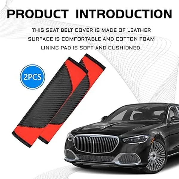 Car_Seat_Belt_Shoulder_Pads_–_Pack_of_2_Black_&_Red_Carbon_Fiber_Leather_Strap_Covers_for_Safety_&_Comfort