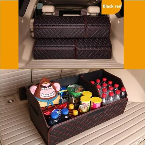 Premium_Foldable_Leather_Car_Trunk_Organizer,_Dual_Compartments,_High-Capacity_Cargo_Storage_Box,_Black_with_Black_Stitch