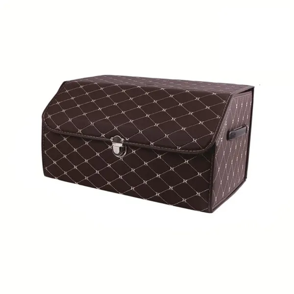 Premium_Foldable_Leather_Car_Trunk_Organizer,_Dual_Compartments,_High-Capacity_Cargo_Storage_Box,_Brown_with_White_Stitch