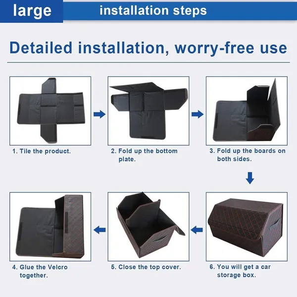Premium_Foldable_Leather_Car_Trunk_Organizer,_Dual_Compartments,_High-Capacity_Cargo_Storage_Box,_Brown_with_White_Stitch
