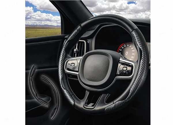 Carbon_Fiber_Back_Pattern_Steering_Wheel_Cover,_Men'S_And_Women'S_Safe_And_Non-Slip_Car_Accessory_Compatible_With_All_Cars