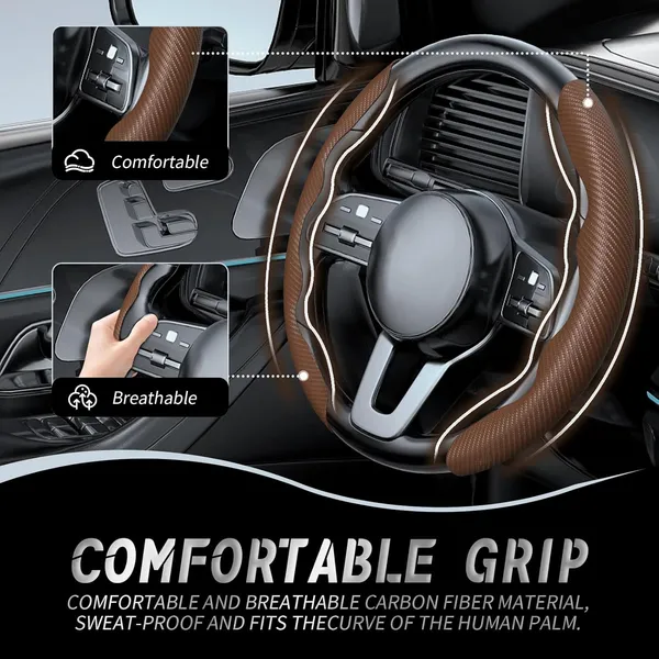 Carbon_Fiber_Brown_Pattern_Steering_Wheel_Cover,_Men'S_And_Women'S_Safe_And_Non-Slip_Car_Accessory_Compatible_With_All_Cars