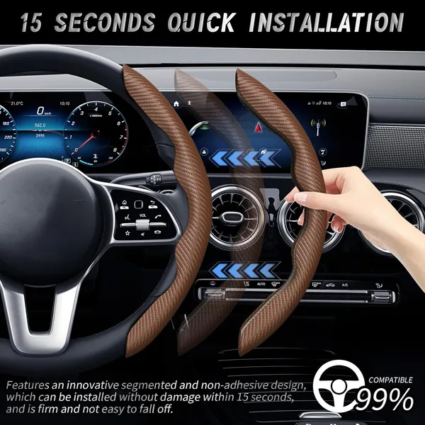 Carbon_Fiber_Brown_Pattern_Steering_Wheel_Cover,_Men'S_And_Women'S_Safe_And_Non-Slip_Car_Accessory_Compatible_With_All_Cars